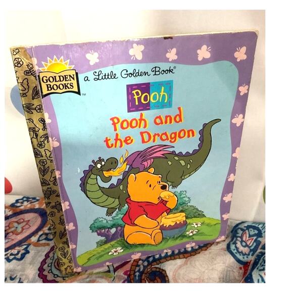 1997 Pooh and the Dragon A Little Golden Book Hardback - Picture 1 of 10